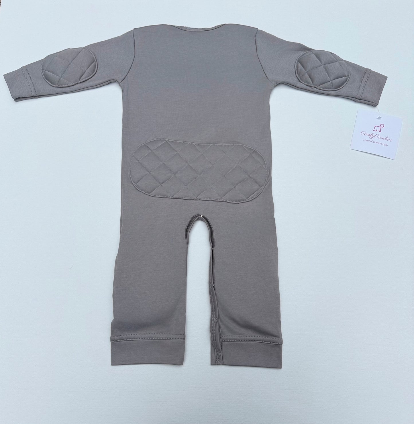 ComfyCrawlers Padded Onesie – Gray