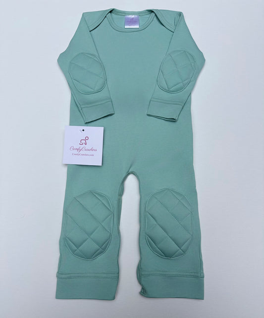 ComfyCrawlers Padded Onesie – Green Tea