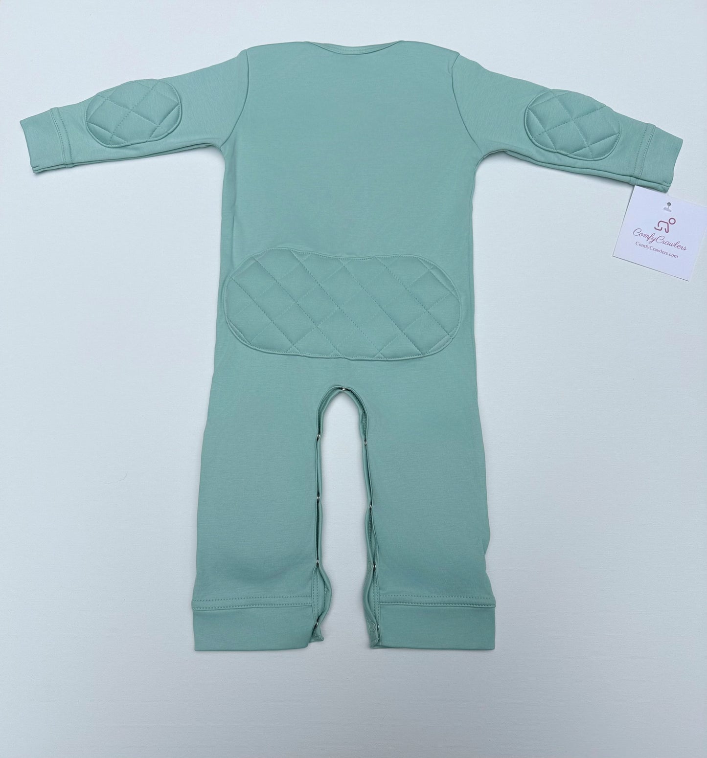 ComfyCrawlers Padded Onesie – Green Tea